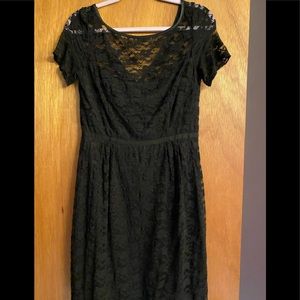 London Times Black Lace Dress Size 10